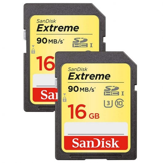 SanDisk Extreme SDHC Pack 2 16GB Clase 10 U3 UHS-I