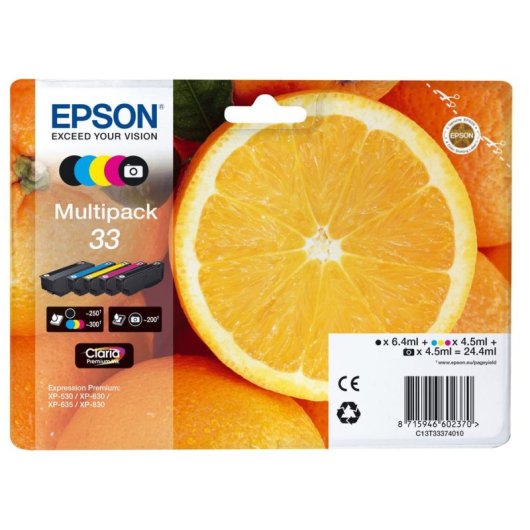 Cartuccia per Cartucce Epson Claria Premium Multipack 5 Colori 33