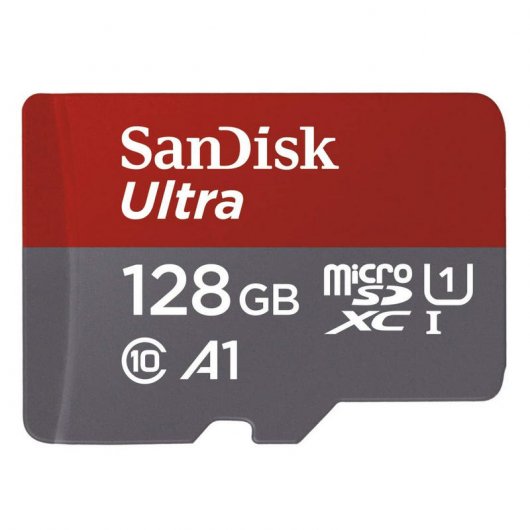 SanDisk Ultra MicroSDXC 128 Go Classe 10 A1 UHS-I + Adaptateur SD
