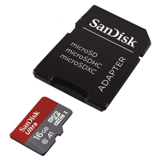 SanDisk Ultra MicroSDHC 16GB Clase 10 A1 + Adaptador SD
