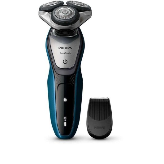 Rasoio Elettrico Viso Philips AquaTouch S5420/06 Senza Filo 45min Funzionamento a Umido 3 Testine Ricarica Rapida