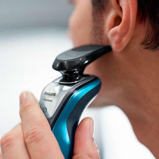 Rasoio Elettrico Viso Philips AquaTouch S5420/06 Senza Filo 45min Funzionamento a Umido 3 Testine Ricarica Rapida