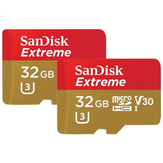 SanDisk Extreme MicroSDHC Pack 2 32GB Classe 10 U3 V30 UHS-I