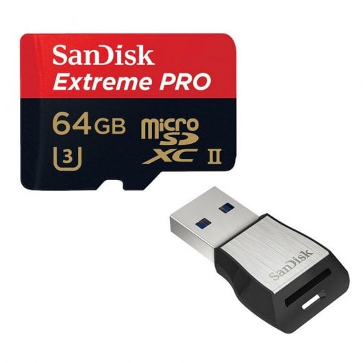 SanDisk Extreme PRO MicroSDXC 64GB Classe 10 U3 UHS-II + Lector USB 3.0