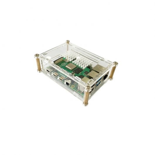 Joy-It RB-CaseP4+01 Caixa Transparente Acrílica para Raspberry Pi 4