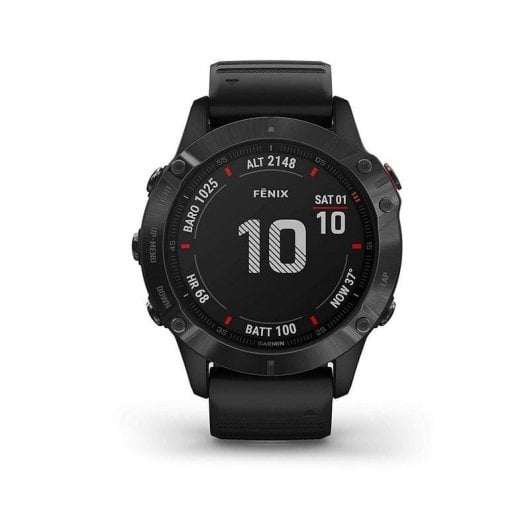 Garmin Fénix 6 Pro Bluetooth GPS WiFi 47mm Gorilla Glass 3 Preto 14 dias Resistente Água