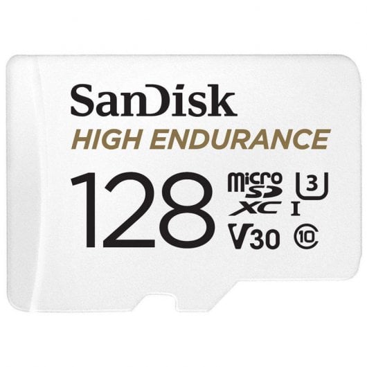 SanDisk High Endurance MicroSDHC 128 GB Classe 10 U3 V30 UHS-I + Adattatore SD