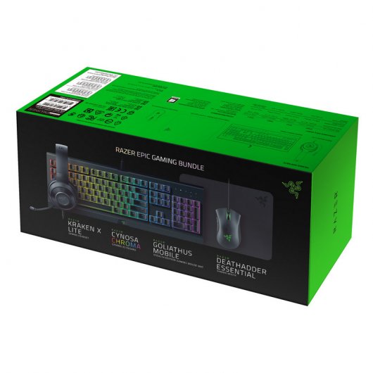 Razer Epic Gaming Pack Kraken X Lite + Cynosa Chroma + Deathadder Essential + Goliathus MSE
