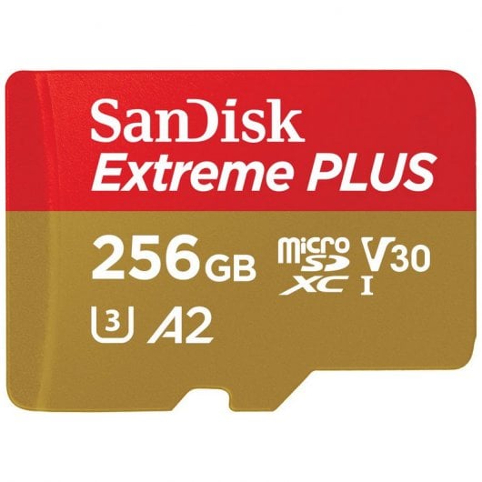 SanDisk Extreme Plus MicroSDXC 256GB Clase 10 U3 V30 A2 + Adaptador SD