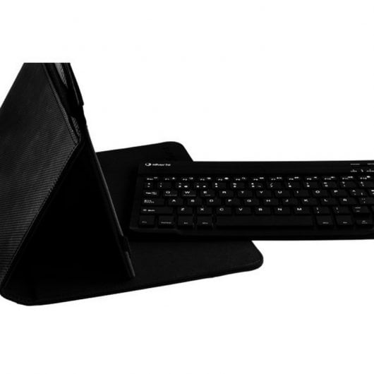 SilverHT Funda Universal Gripcase Bluetooth 3.0 Negra  + Teclado para Tablets 9" - 10.1"