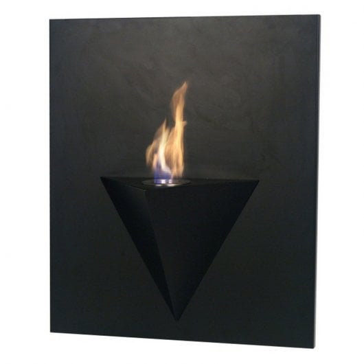 Purline Afrodita Biochimenea Eléctrica Mural 750W Acero Negro