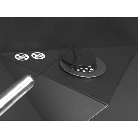 Purline Afrodita Biochimenea Eléctrica Mural 750W Acero Negro