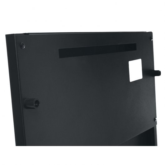Purline Afrodita Biochimenea Eléctrica Mural 750W Acero Negro