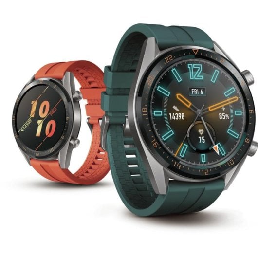 Huawei Watch GT Active Bluetooth GPS 46mm AMOLED Grigio con Cinturino Arancione Unica IP68 Impermeabile