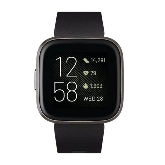 Fitbit Versa 2 Bluetooth NFC WiFi 40mm AMOLED Schwarz Wasserfest bis 50m SpO2 Pulsmesser