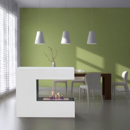 Purline Niobe Lareira Modular de Solo 3500W Branco