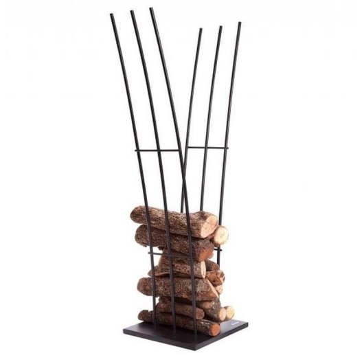 Purline EFP20 Porta Leña de Diseño Moderno Negro