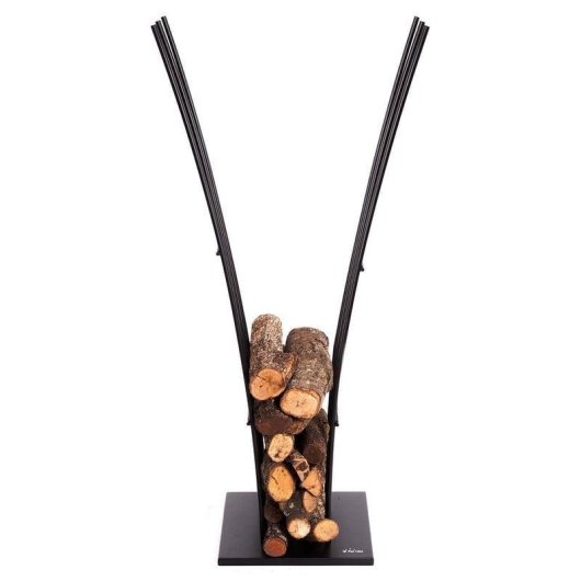 Purline EFP20 Porta Leña de Diseño Moderno Negro