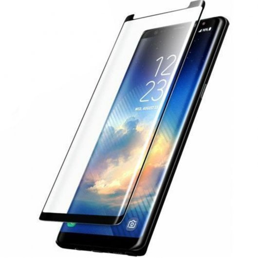 Avizar Protector de Pantalla de Cristal Templado Ultrafino Bordes Negros para Samsung Note 8