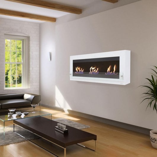 Purline Melibea Biochimenea Mural Hasta 6kW Blanco/Negro