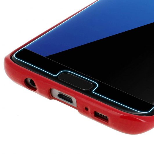 Avizar Protector de Pantalla de Cristal Templado Bordes Curvados Negros para Samsung Galaxy S7 Edge