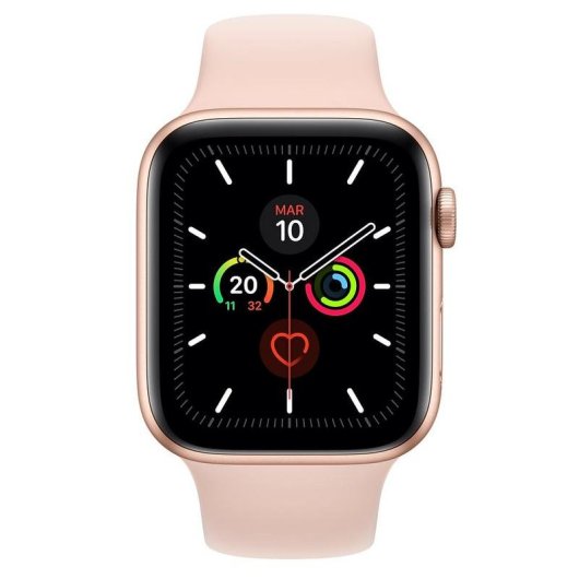 Apple Watch Series 5 GPS 40mm Aluminio Dorado con Correa Deportiva Rosa Arena