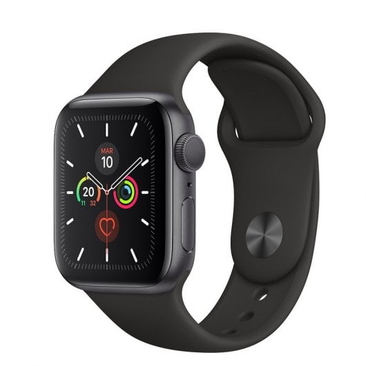 Apple Watch Series 5 GPS 40mm Gris Espacial con Correa Deportiva Negra
