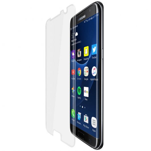 Protecteur d'écran en verre trempé ultra-fin Avizar, bords incurvés transparents pour Samsung Galaxy S7 Edge