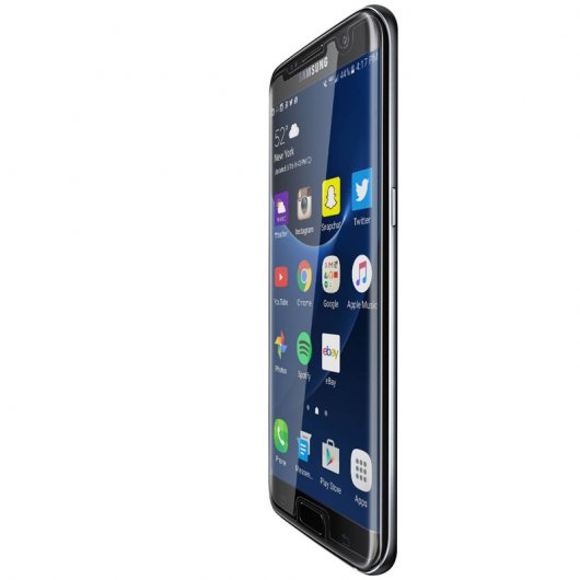 Protecteur d'écran en verre trempé ultra-fin Avizar, bords incurvés transparents pour Samsung Galaxy S7 Edge