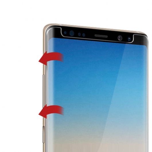 Proteggi schermo in vetro temperato ultrasottile Avizar con bordi curvi trasparenti per Samsung Galaxy Note 8