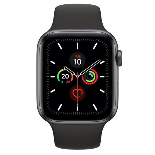 Apple Watch Series 5 GPS 44mm Gris Espacial con Correa Deportiva Negra