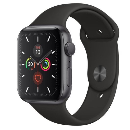 Apple Watch Series 5 GPS 44mm Gris Espacial con Correa Deportiva Negra