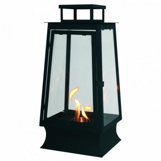 Purline MYSTIC Lareira de Mesa Farol com Vidro Temperado 1000W Preto