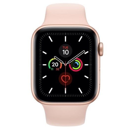 Apple Watch Series 5 GPS 44mm + Cellular Aluminio Dorado con Correa Deportiva Rosa Arena