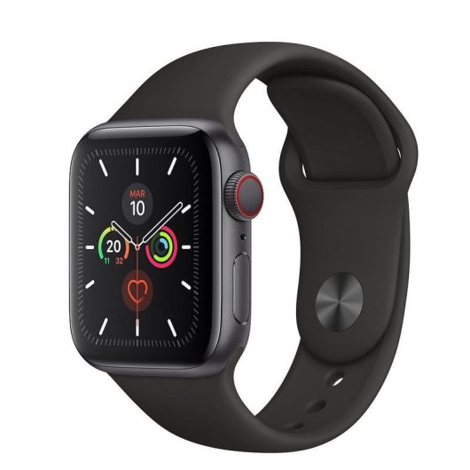 Apple Watch Series 5 GPS + Cellular 44mm Retina OLED Gris Sidéral/Noir S/M Étanche ECG NFC