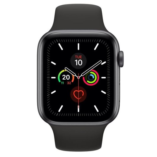 Apple Watch Series 5 GPS + Cellular 44mm Retina OLED Gris Sidéral/Noir S/M Étanche ECG NFC