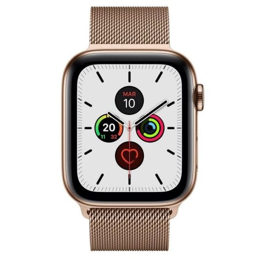 Apple Watch Series 5 GPS 44mm + Cellular Acero Inoxidable Dorado con Correa Metálica Dorada