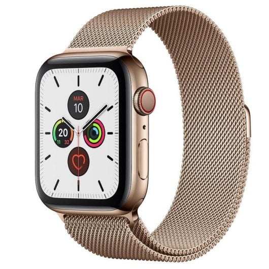 Apple Watch Series 5 GPS 44mm + Cellular Acero Inoxidable Dorado con Correa Metálica Dorada
