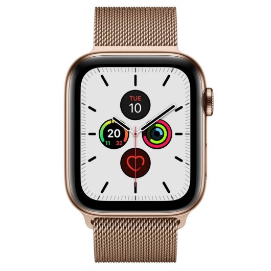 Apple Watch Series 5 GPS 44mm + Cellular Acero Inoxidable Dorado con Correa Metálica Dorada