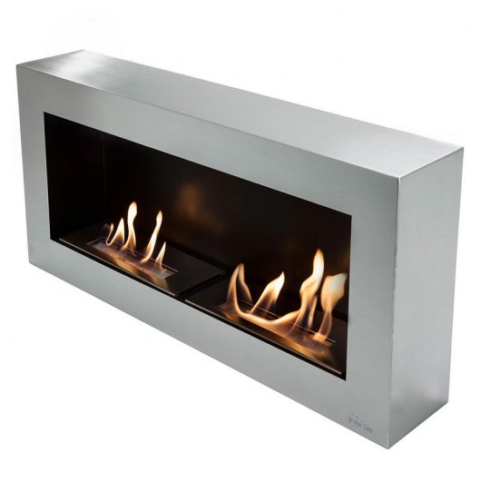 Purline Nisa Biochimenea Mural Hasta 4kW Acero Inoxidable