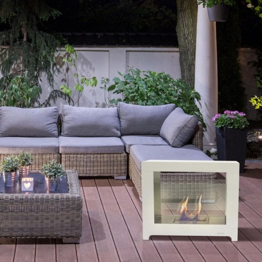 Purline Styx Lareira Modular de Chão Hasta 2.5kW Branco