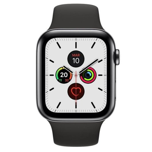 Apple Watch Series 5 GPS 40mm + Cellular Acero Inoxidable Negro Espacial con Correa Deportiva Negra