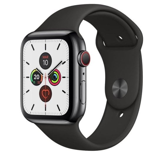 Apple Watch Series 5 GPS 40mm + Cellular Acero Inoxidable Negro Espacial con Correa Deportiva Negra