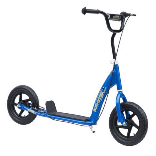HomCom Scooter Patinete con 2 Ruedas Manillar Ajustable Azul
