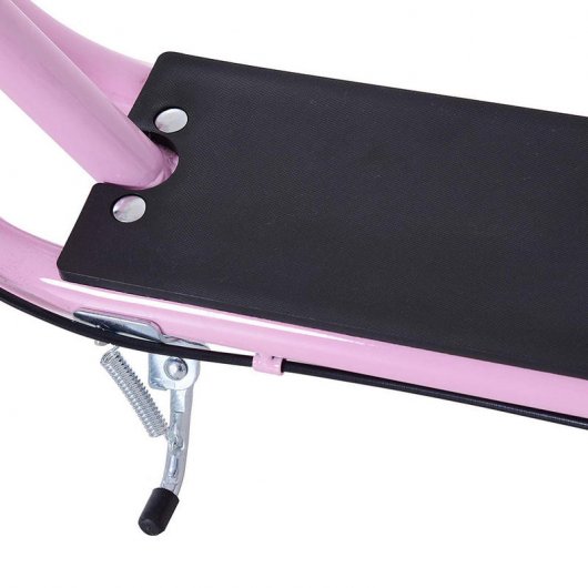 HomCom Scooter Patinete con 2 Ruedas Frenos y Caballete Rosa