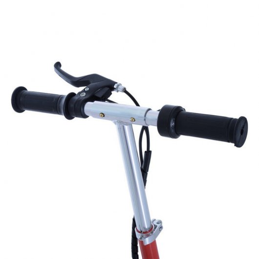 HomCom Scooter Patinete Eléctrico Plegable con Manillar Rojo