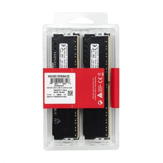 Kingston HyperX Fury Black 64GB DDR4 3000Mhz PC-24000 (4x16GB) CL15