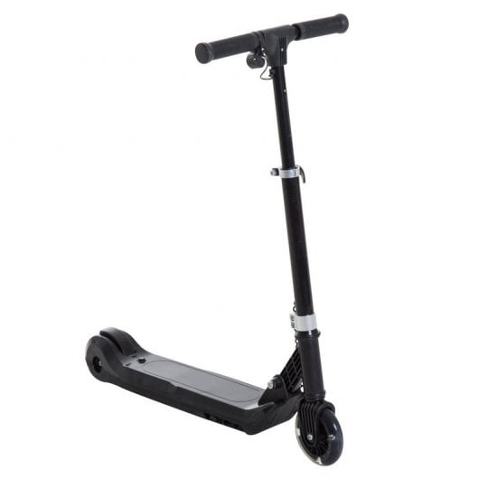 HomCom Scooter Eléctrico Patinete Monopatín con Manillar Ajustable y Doble Freno Negro
