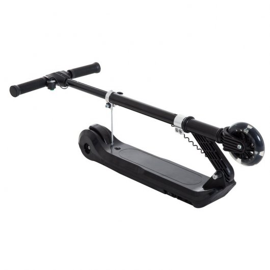 HomCom Scooter Eléctrico Patinete Monopatín con Manillar Ajustable y Doble Freno Negro