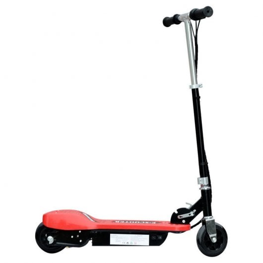 HomCom Trotinete Dobrável com Volante Ajustável Vermelho